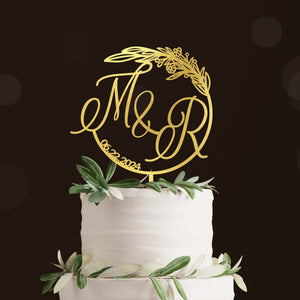 Wedding Initials Cake Topper