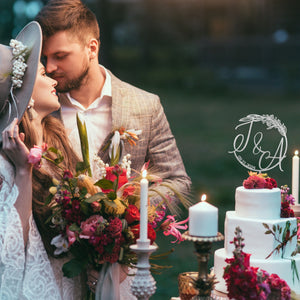 Wedding Initials Cake Topper
