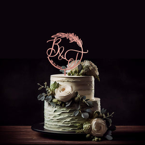 Wedding Initials Cake Topper