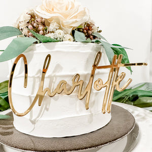 Name/Number Cake Charm