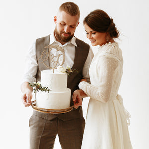 Wedding Initials Cake Topper