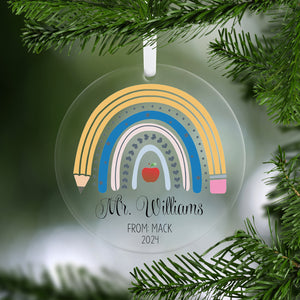 Teacher Rainbow Ornament