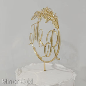 Wedding Initials Cake Topper