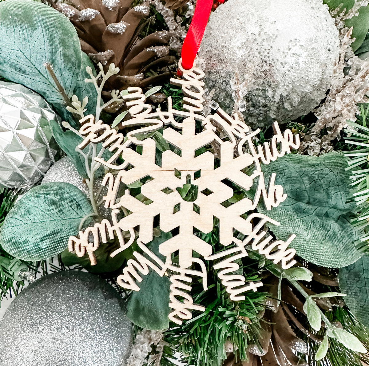 Fuck (off/no/that/this/it/you) Flake Ornament