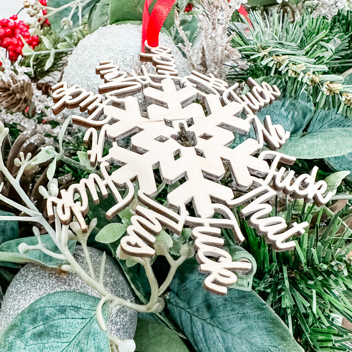 Fuck (off/no/that/this/it/you) Flake Ornament