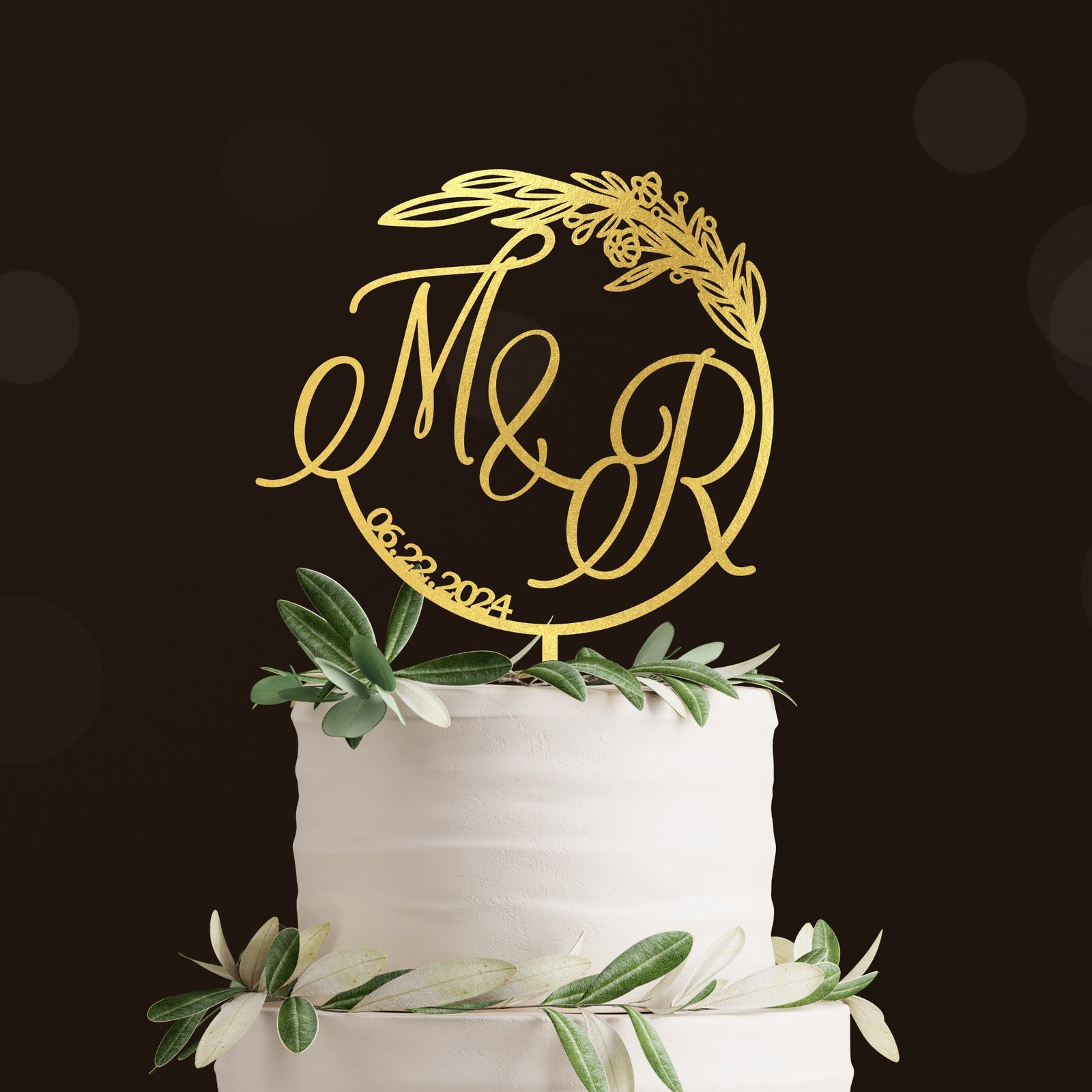 Wedding Initials Cake Topper