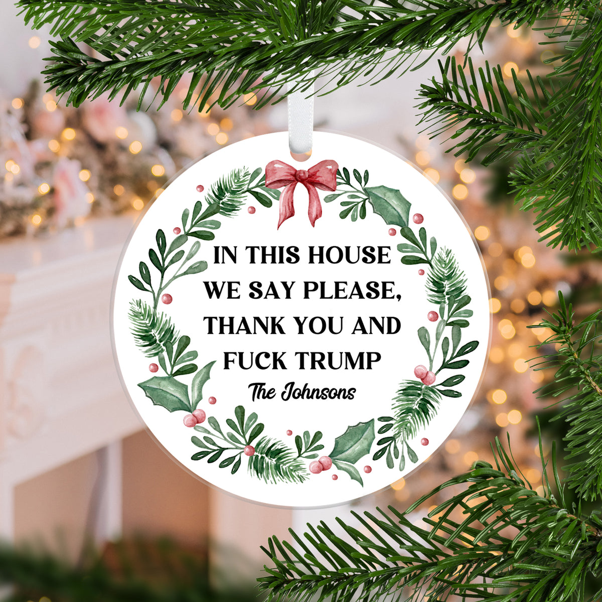 Fuck Trump Ornament