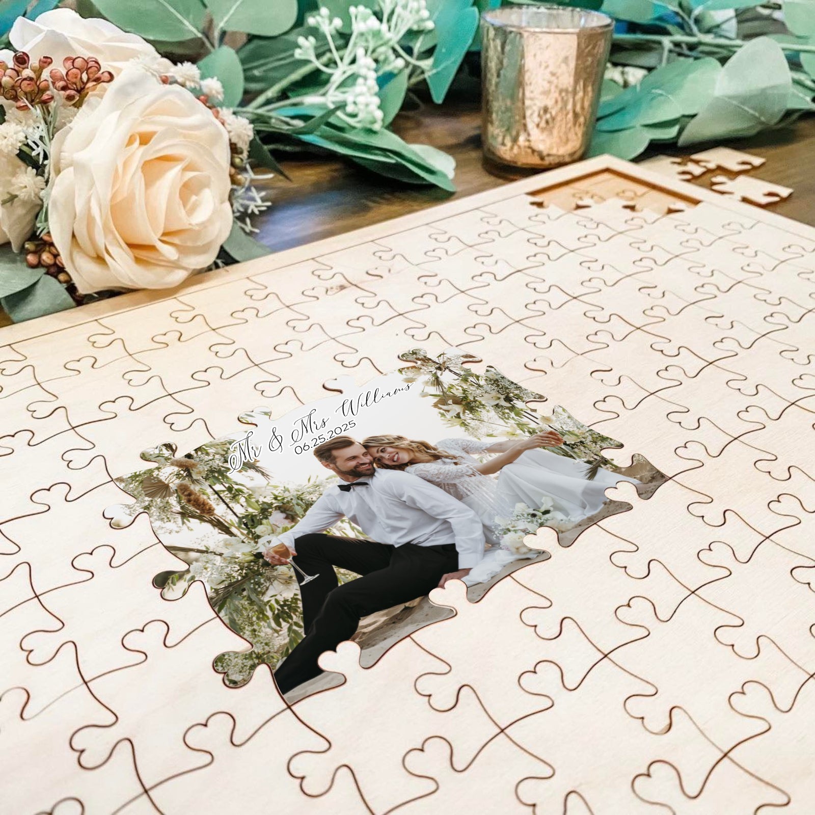 Photo Wood Puzzle Guestbook