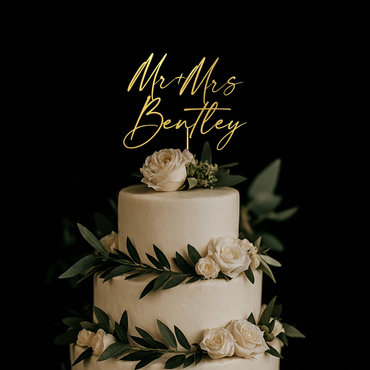 Mr + Mrs Cake Topper