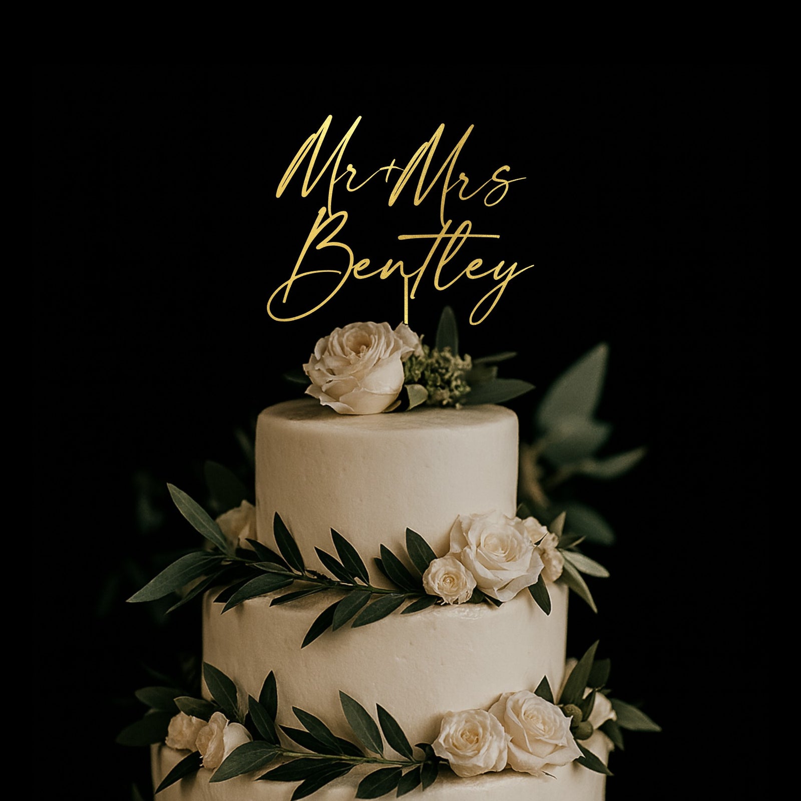 Mr + Mrs Cake Topper