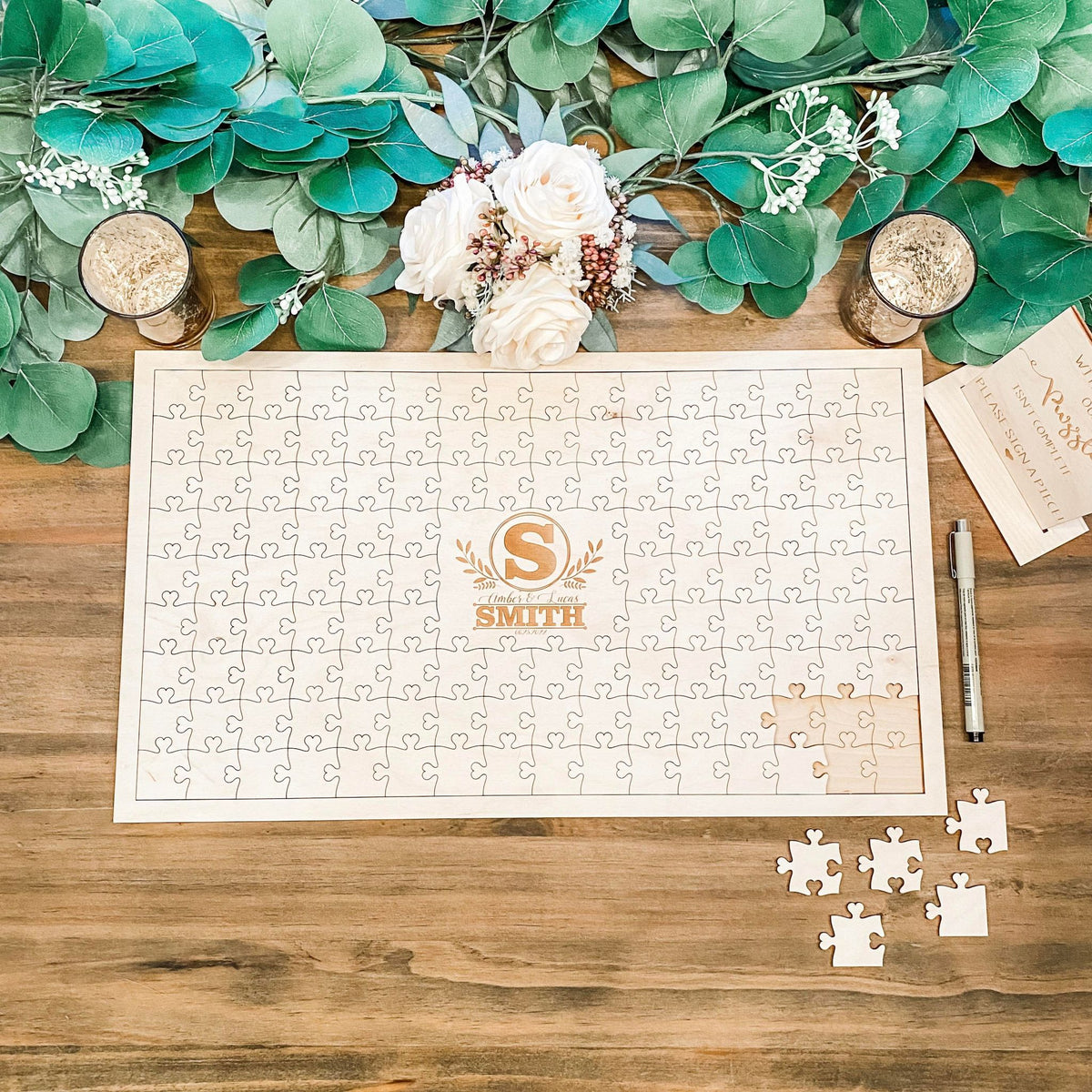 Wood Puzzle Guestbook - Bestseller