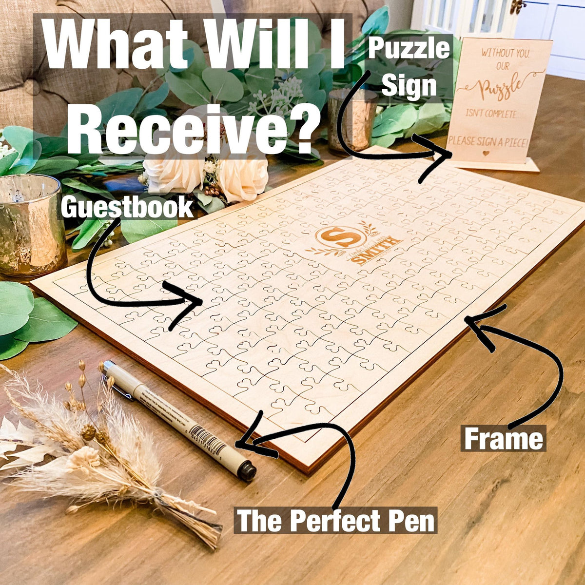 Wood Puzzle Guestbook - Bestseller