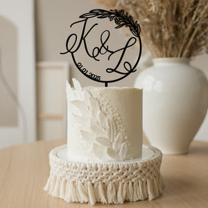 Wedding Initials Cake Topper