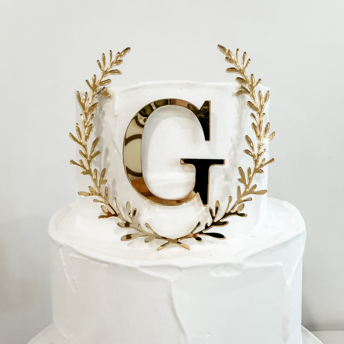 Monogram Wreath Cake Charm