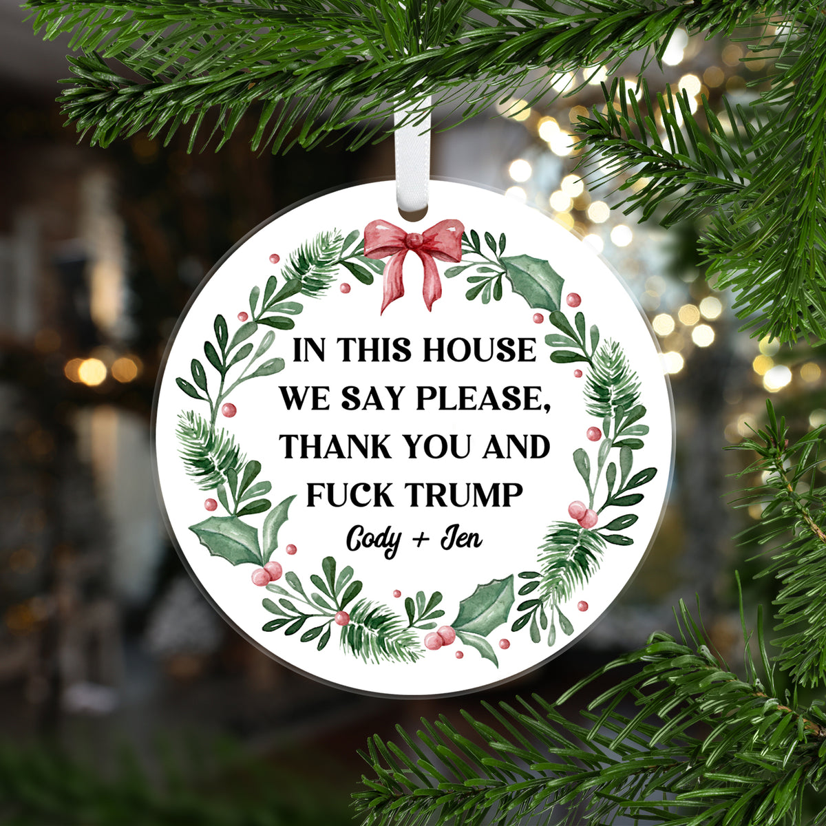 Fuck Trump Ornament