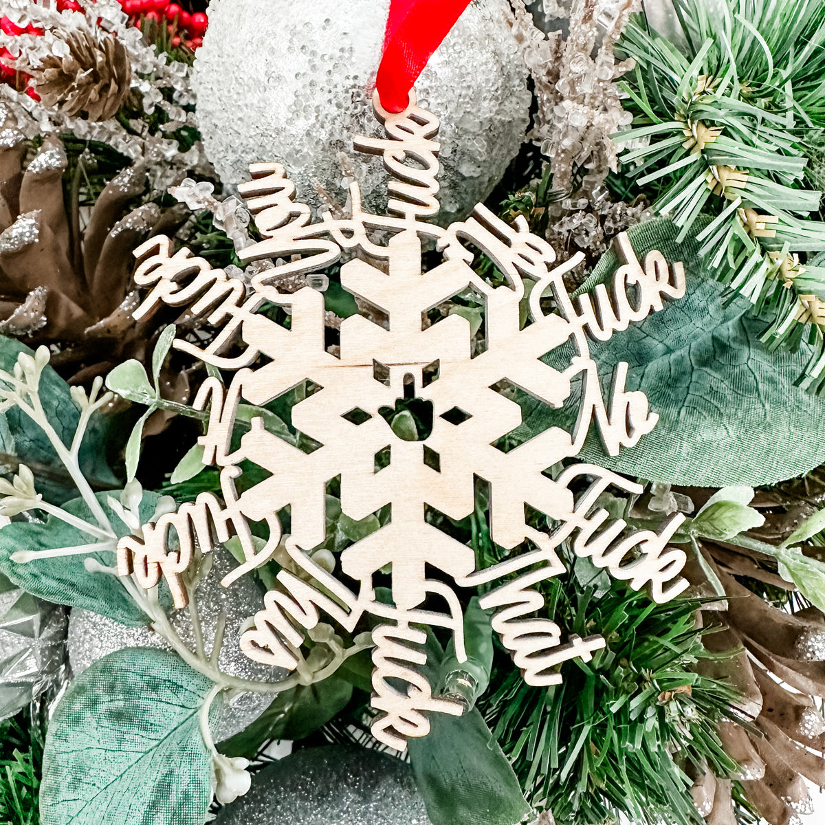 Fuck (off/no/that/this/it/you) Flake Ornament