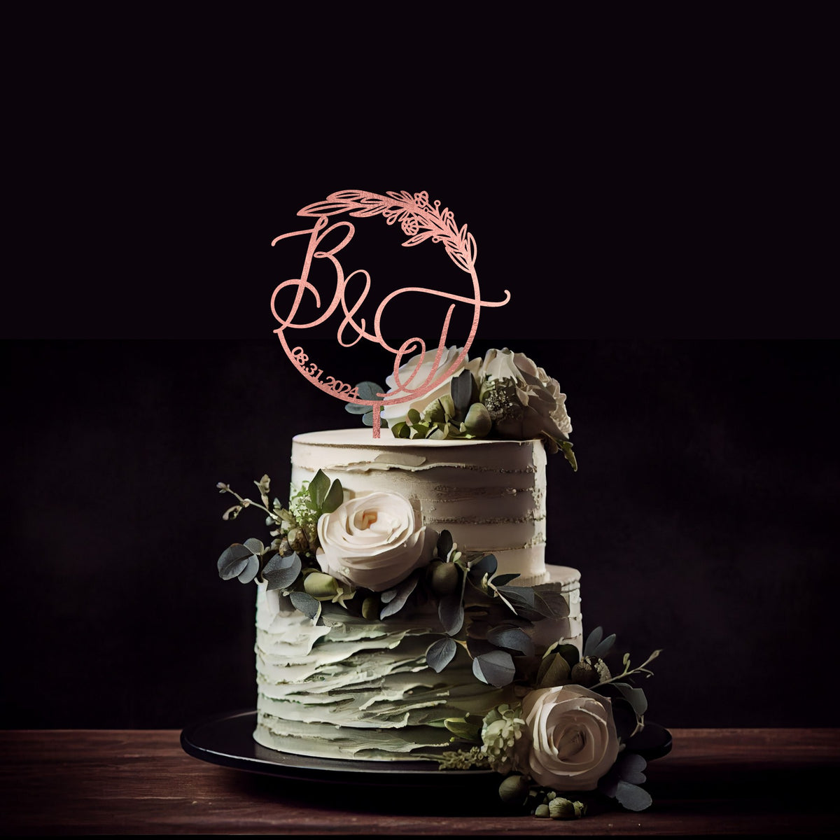 Wedding Initials Cake Topper