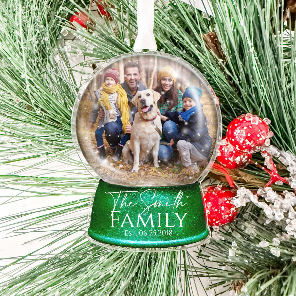 Snow Globe Photo Ornament