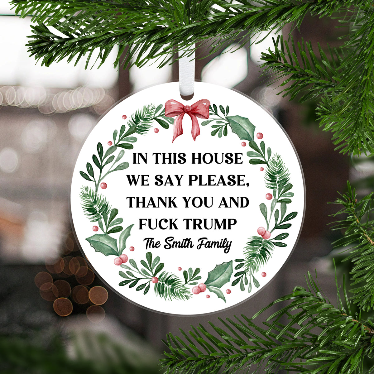 Fuck Trump Ornament
