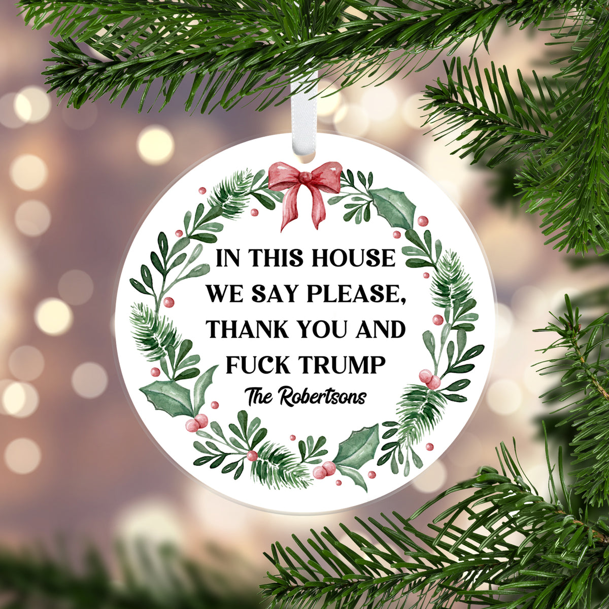 Fuck Trump Ornament