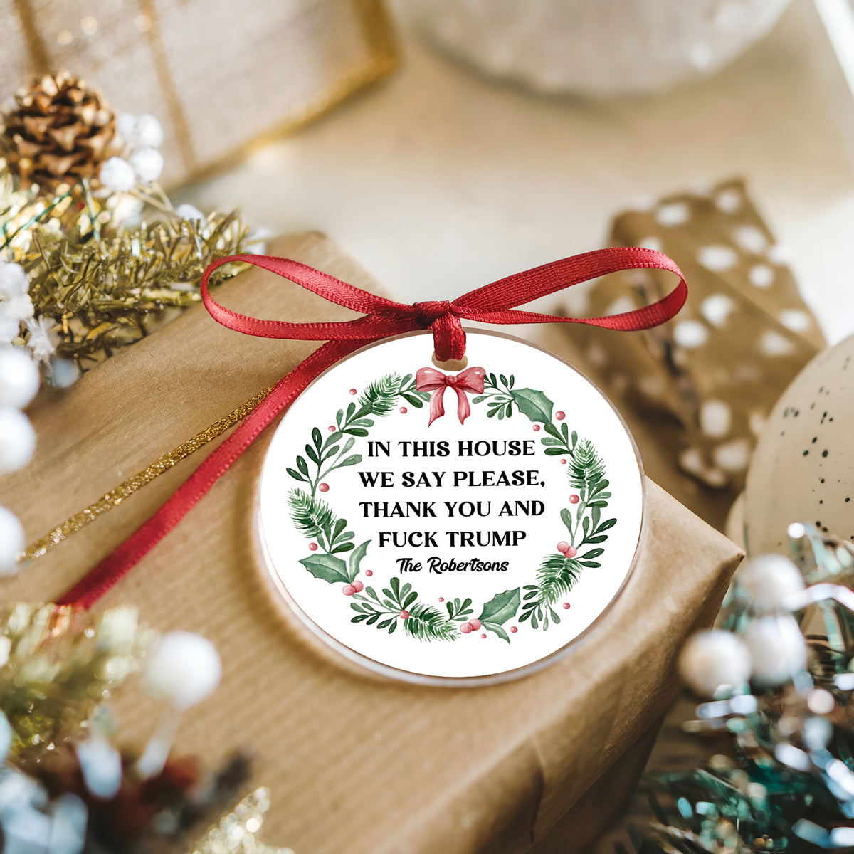 Fuck Trump Ornament