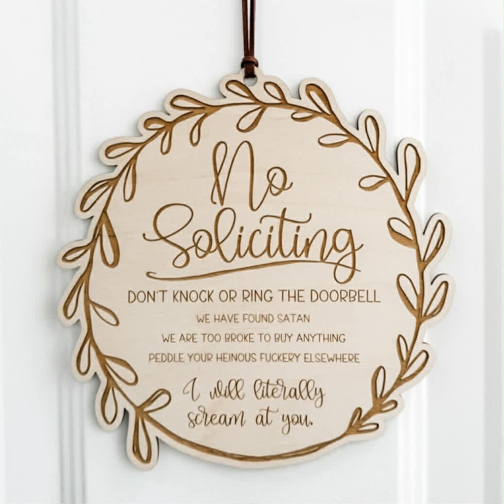 No Soliciting Sign