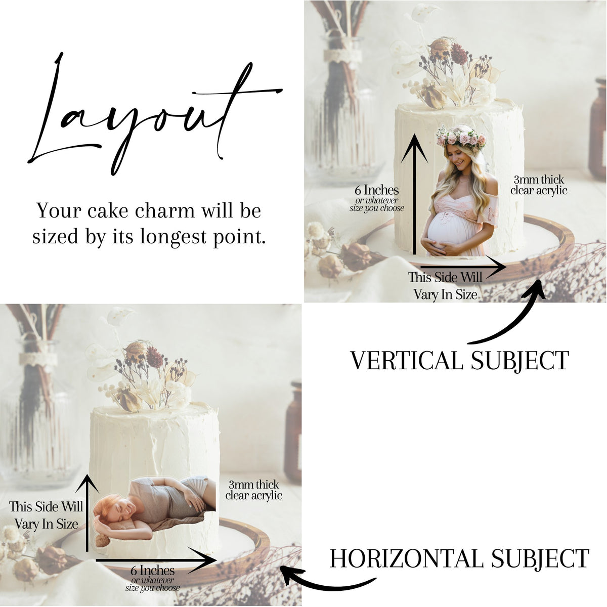 Maternity Photo Cake Charm