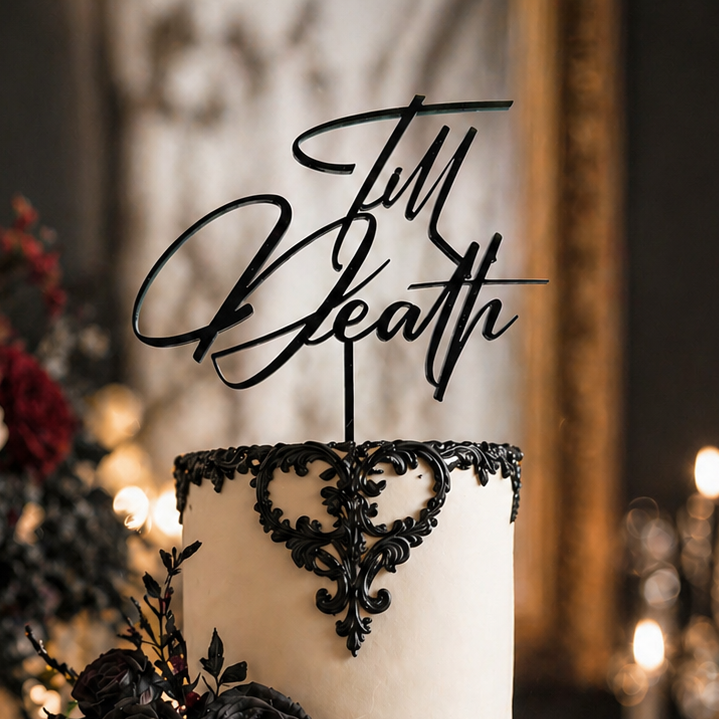 Till Death Cake Topper