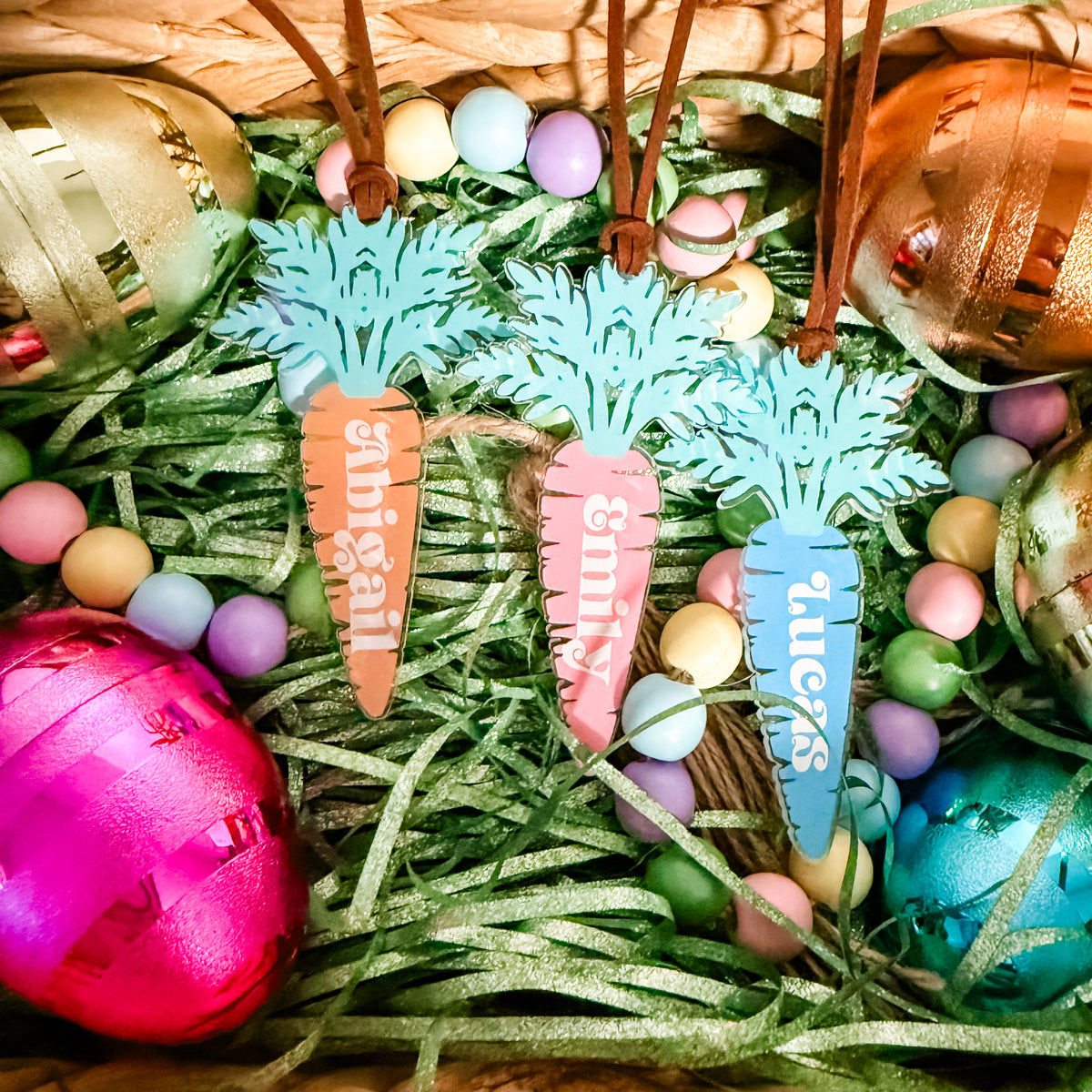 Carrot Easter Basket Tag