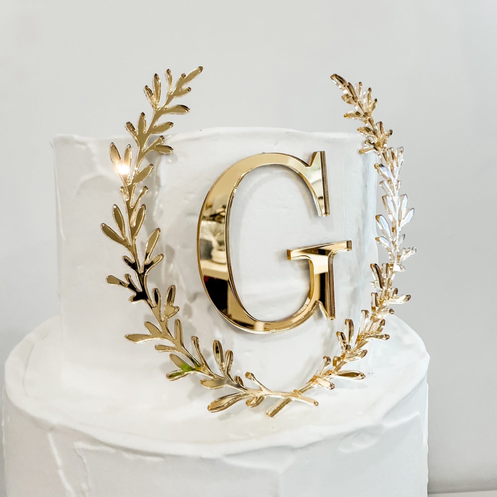 Monogram Wreath Cake Charm