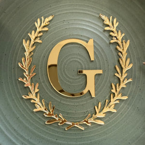 Monogram Wreath Cake Charm