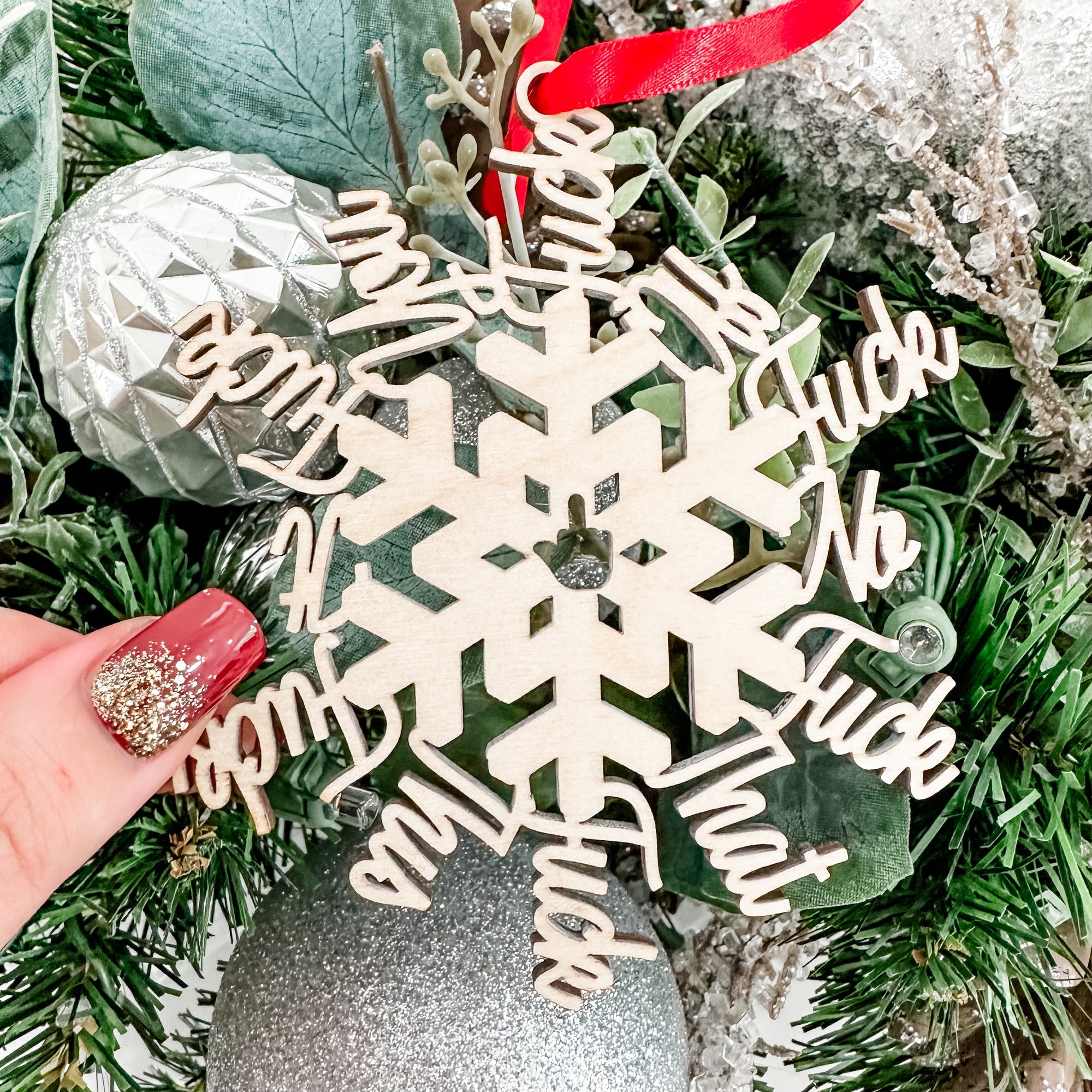 Fuck (off/no/that/this/it/you) Flake Ornament