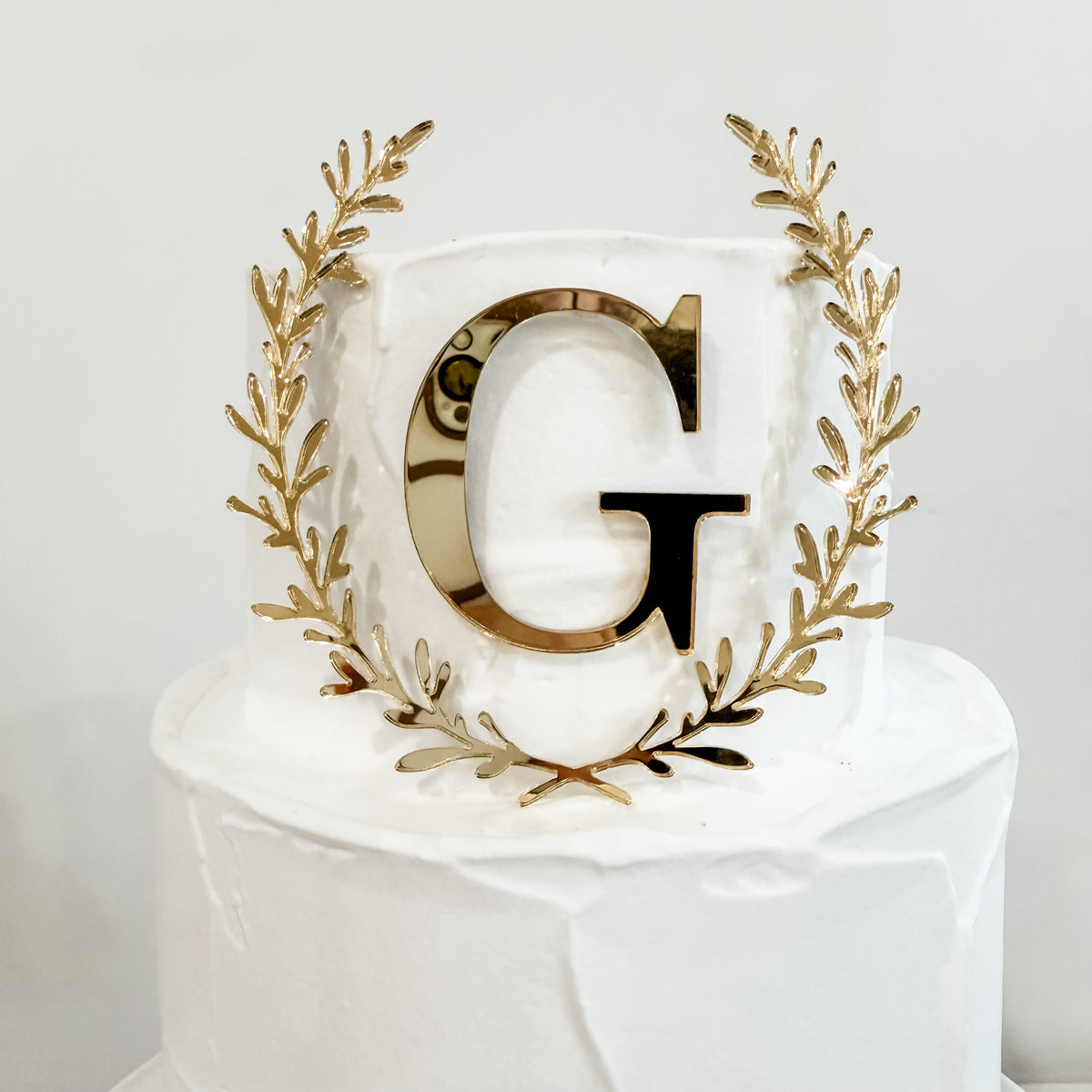 Monogram Wreath Cake Charm