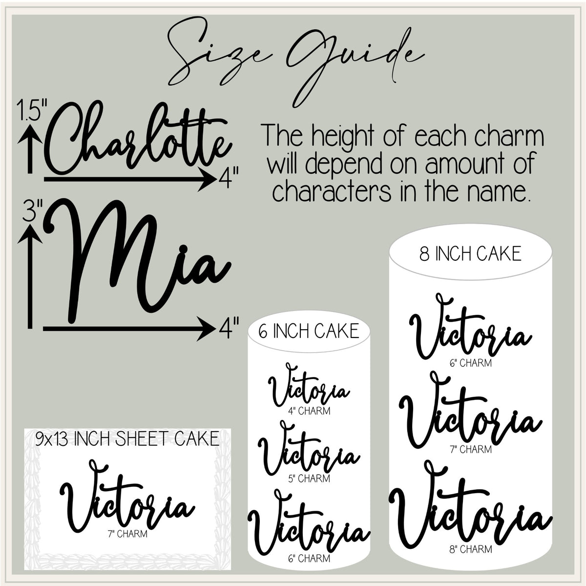 Name Cake Charm
