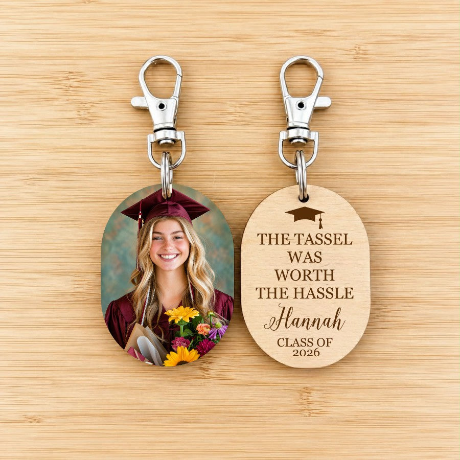 Grad Photo Keychain