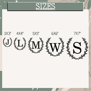Monogram Wreath Cake Charm