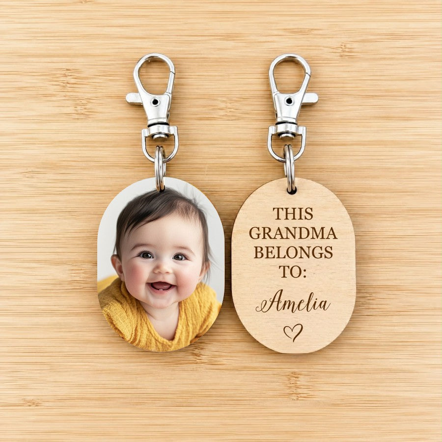 Photo Keychain For Grandpa