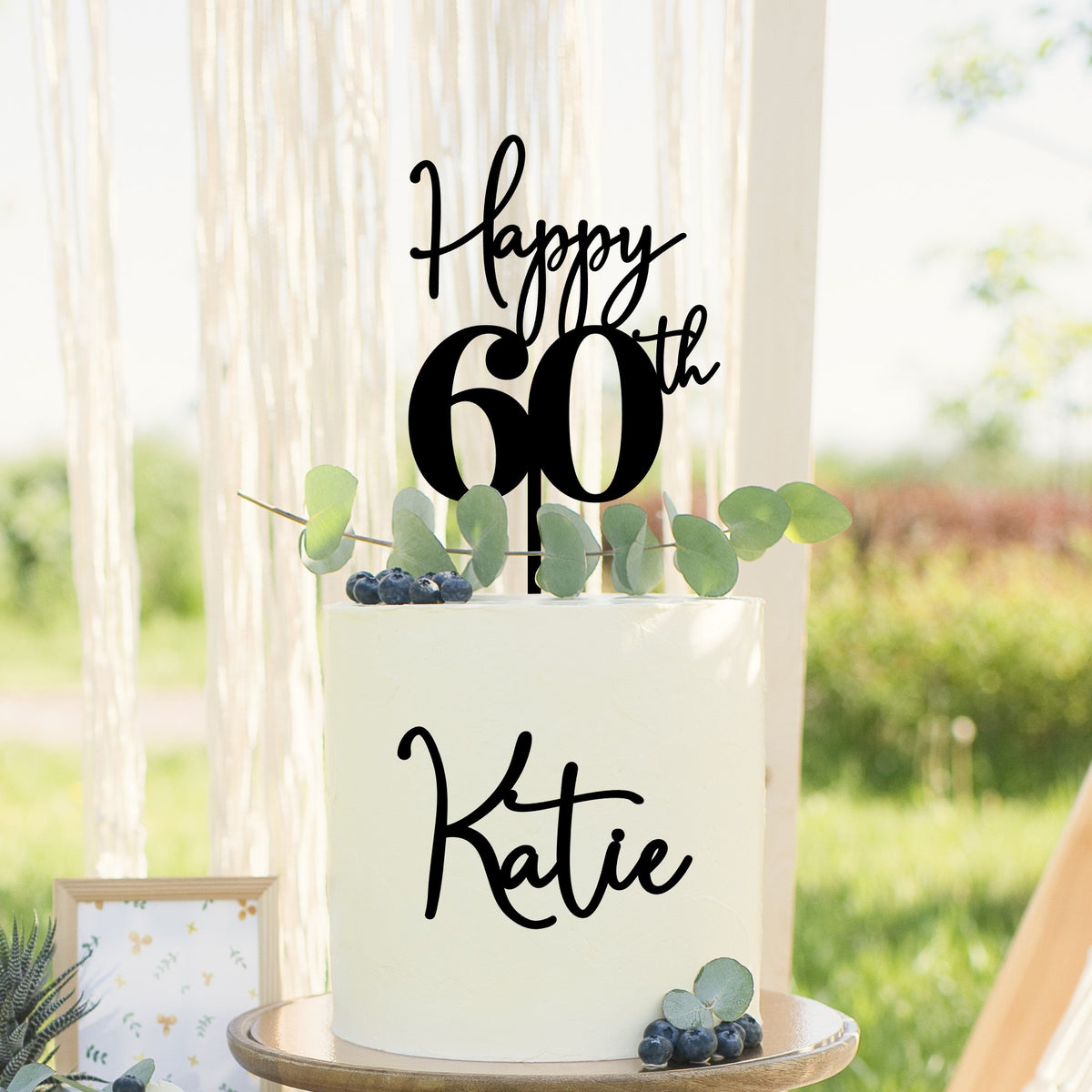 Name & Age Birthday Cake Topper