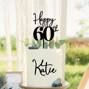 Name & Age Birthday Cake Topper