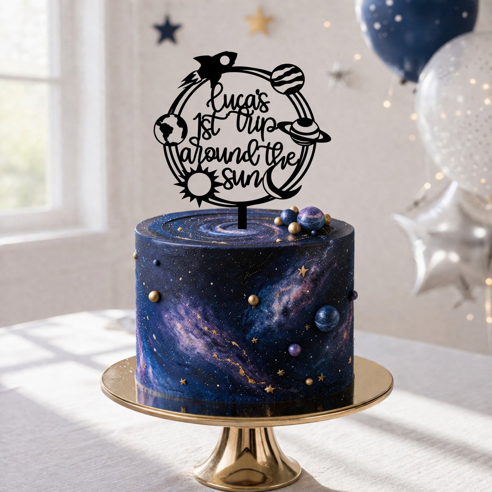 First Trip Around The Sun Cake Topper