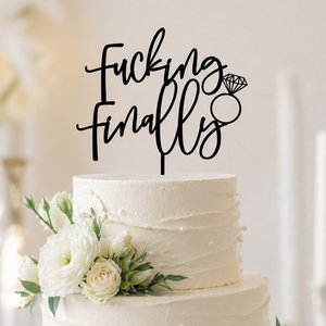 Fucking Finally Wedding Cake Topper