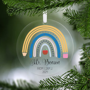 Teacher Rainbow Ornament