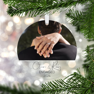 Engaged Photo Ornament