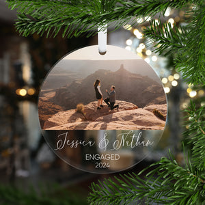 Engaged Photo Ornament