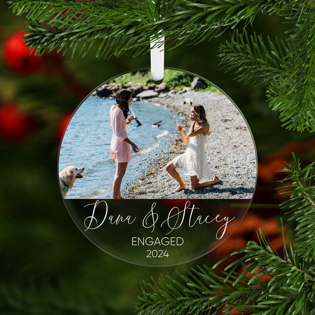 Engaged Photo Ornament