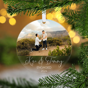 Engaged Photo Ornament