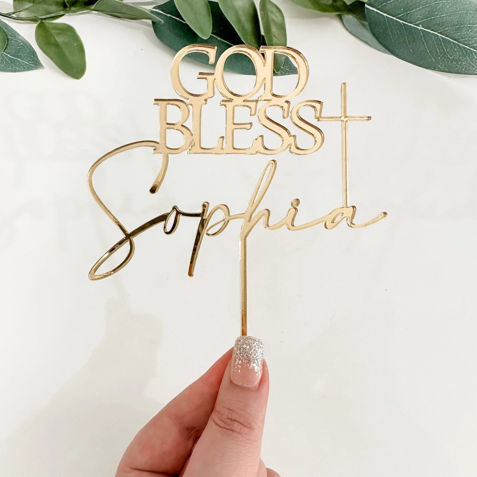 God Bless Cake Topper
