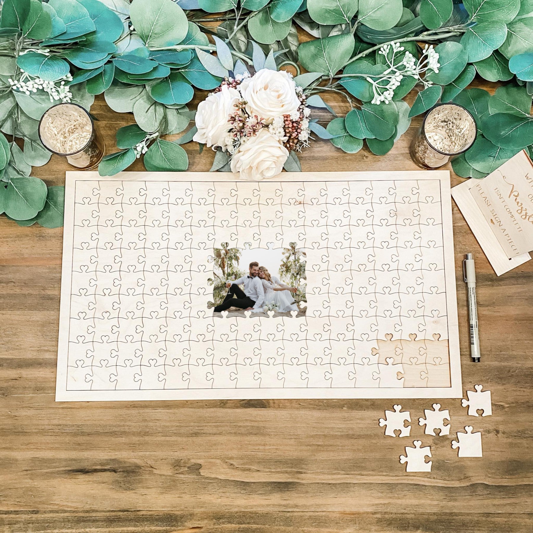 Photo Wood Puzzle Guestbook