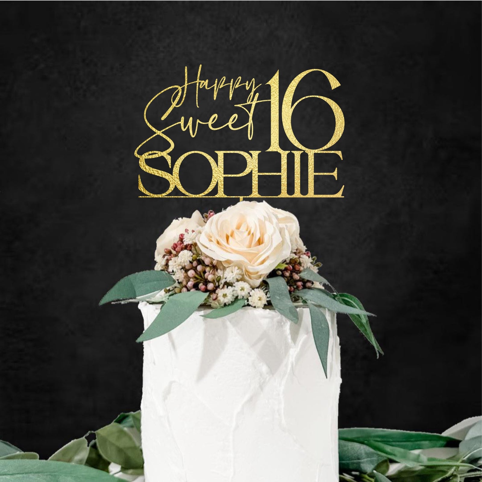 Sweet 16 Cake Topper