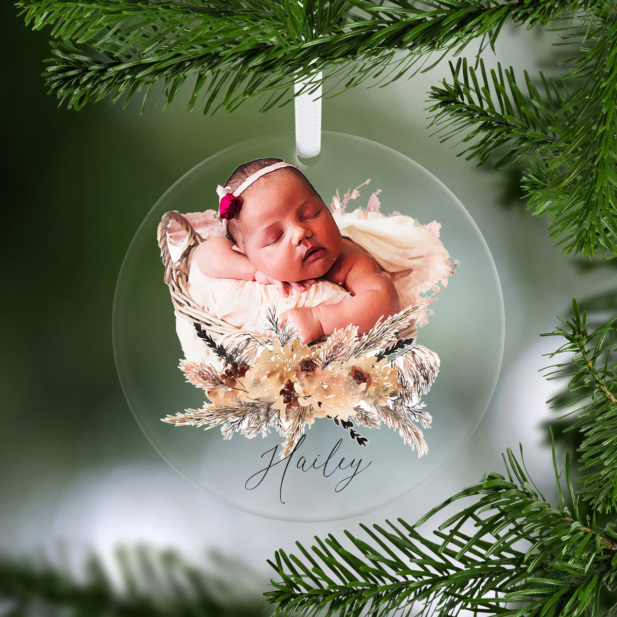 Watercolor Portrait Ornament
